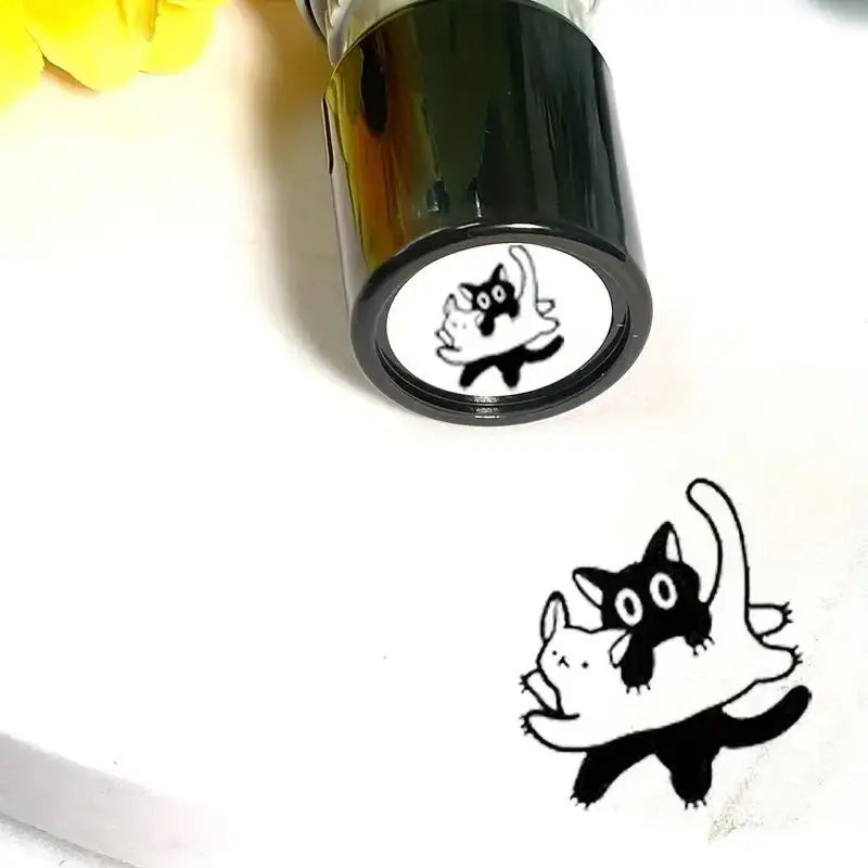 Cute Black Kitten Rubber Stamp – Journal & Scrapbooking DIY Decorative Rubber Stamp Axl A11