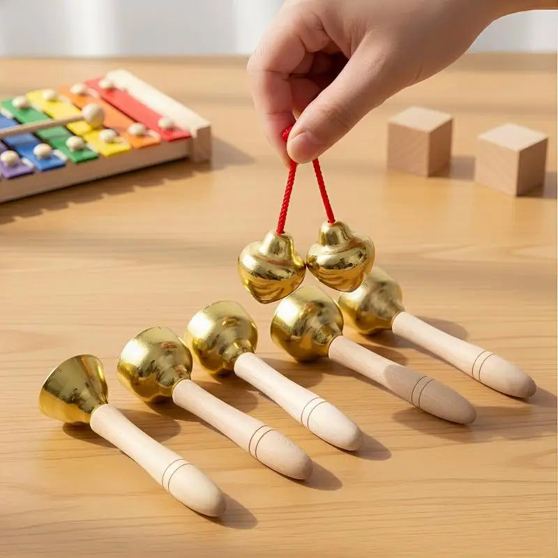 Kids Handbell Pair – Percussion Instrument for Music Class Kids Percussion Bells Axl