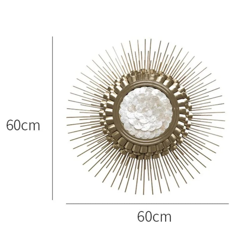 Shell & Metal Wall Art – Luxury Modern Mural Home Decor Metal Wall Art Axl 60CM-Flower