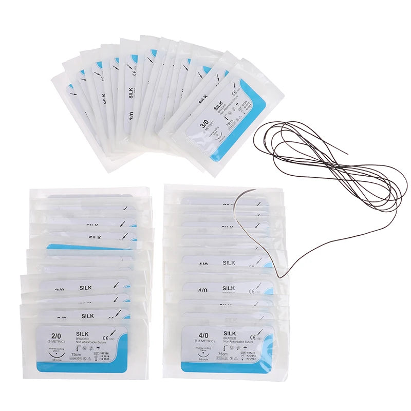 12-Piece Silk Suture Practice Kit – Dental Surgical Training Suture Practice Kit Axl