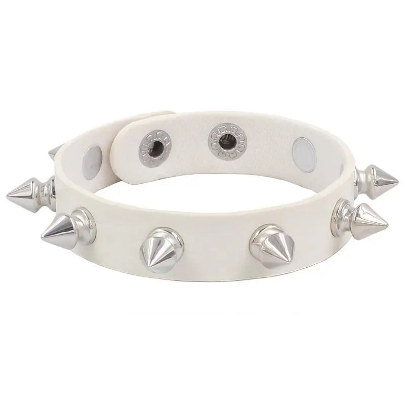 Gothic Studded Punk PU Leather Bracelet – Unisex Wristband Punk Leather Bracelet Axl
