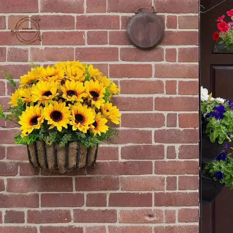 Artificial Sunflower Bouquet with Stem | Fake Flower Home Decor Artificial Flower Bouquet Axl
