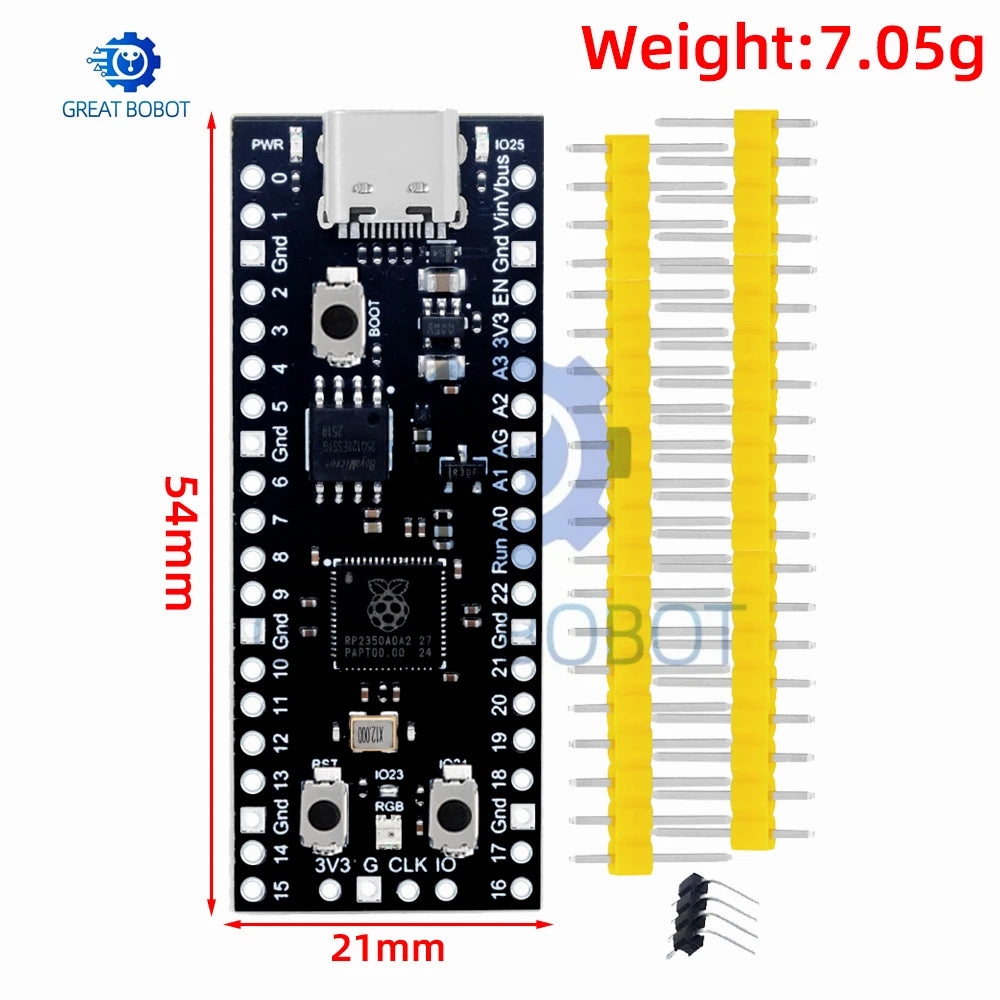 RP2350A Dual-Core Dev Board 16MB – Raspberry Pi Pico 2 Compatible Microcontroller Dev Board Axl
