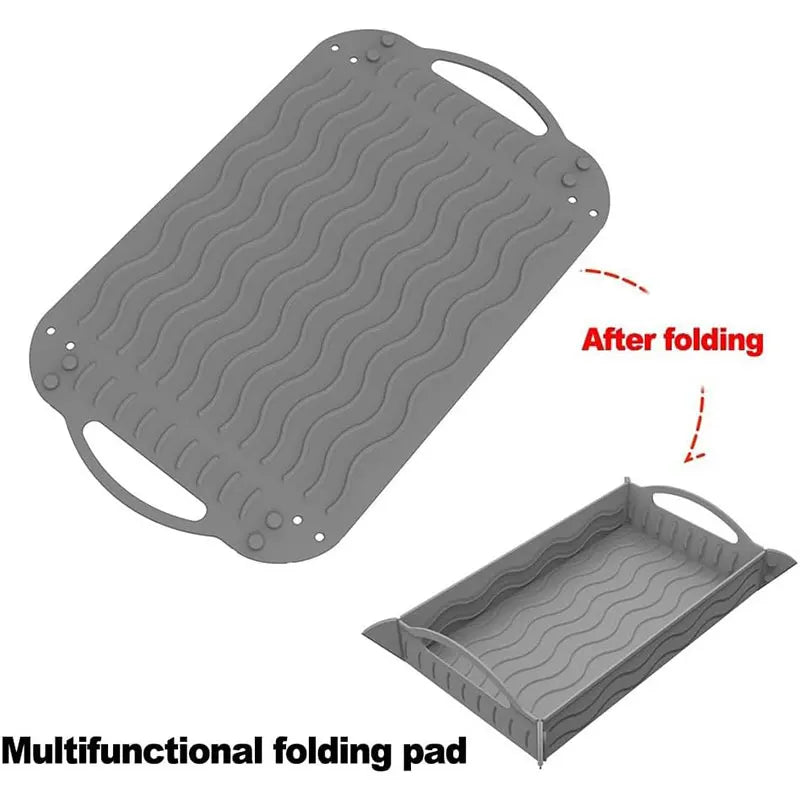 Foldable Silicone Kitchen Mat, Trivet & Storage Basket Silicone Kitchen Mat Axl