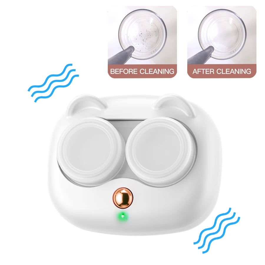 Cat Shape Vibrating Contact Lens Cleaner Case | Battery Powered Contact Lens Cleaner Axl