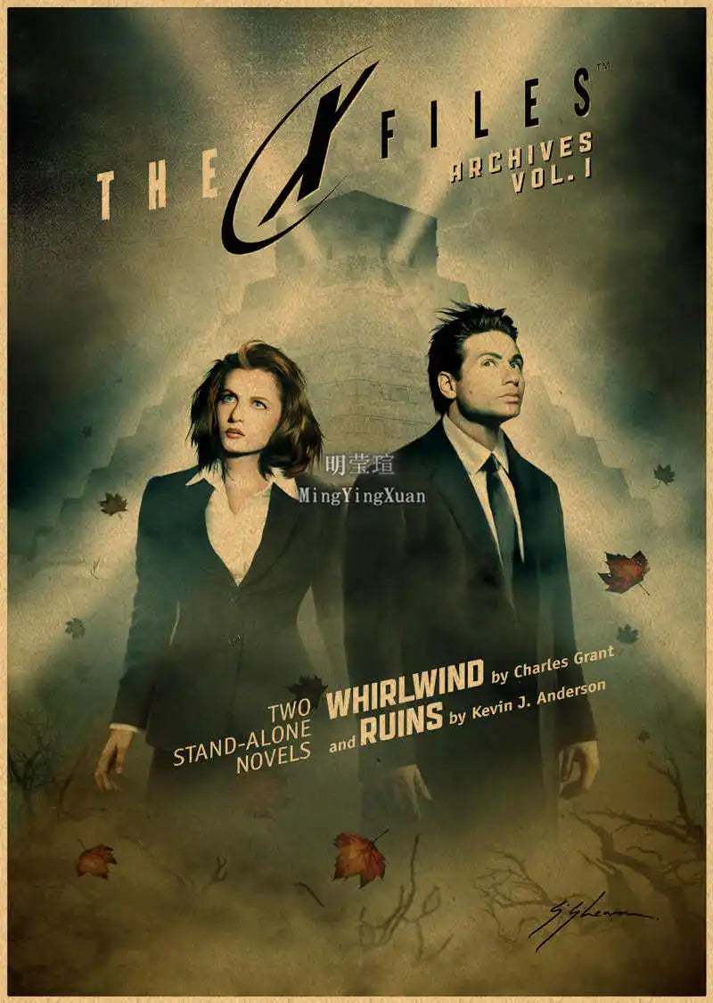 X-Files "I Want to Believe" UFO Alien Vintage Kraft Poster Vintage Wall Poster Axl 18 42x30cm