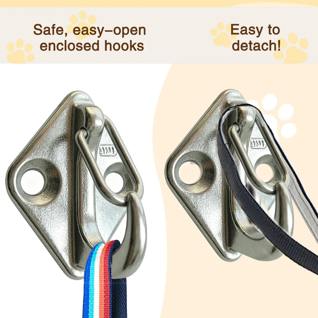Dog Lead Wall Hook – Rust-Proof Stainless Steel Tie-Out Dog Lead Hook Axl
