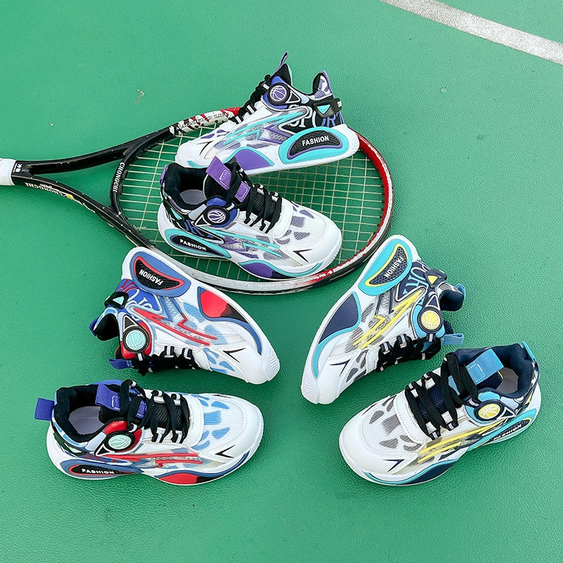 Kids Breathable Mesh Sneakers – Lightweight Boys Sports Shoes Kids Sports Sneakers Axl