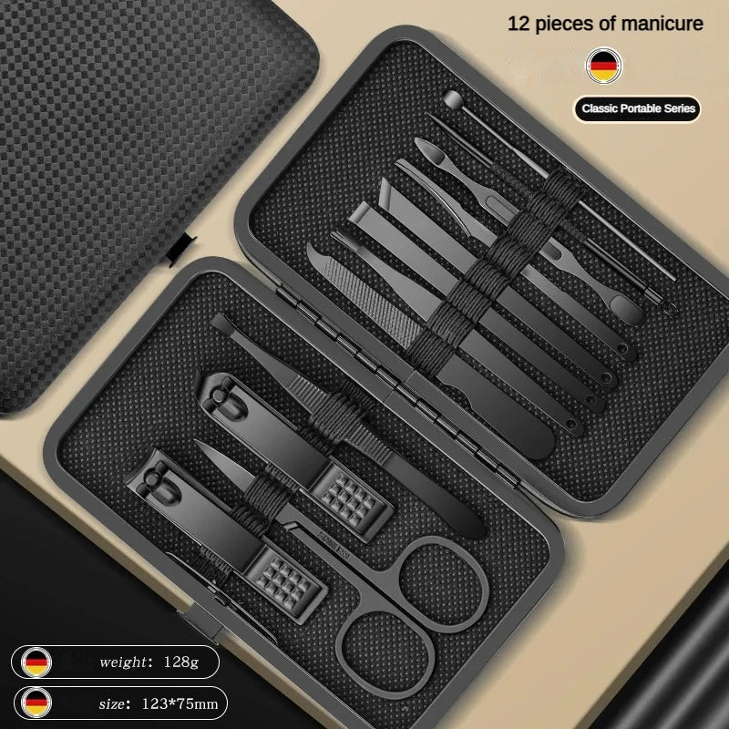 Stainless Steel Nail Clipper Set – 8 to 24 Pcs Travel Kit Nail Care Set Axl 12pcs-888868
