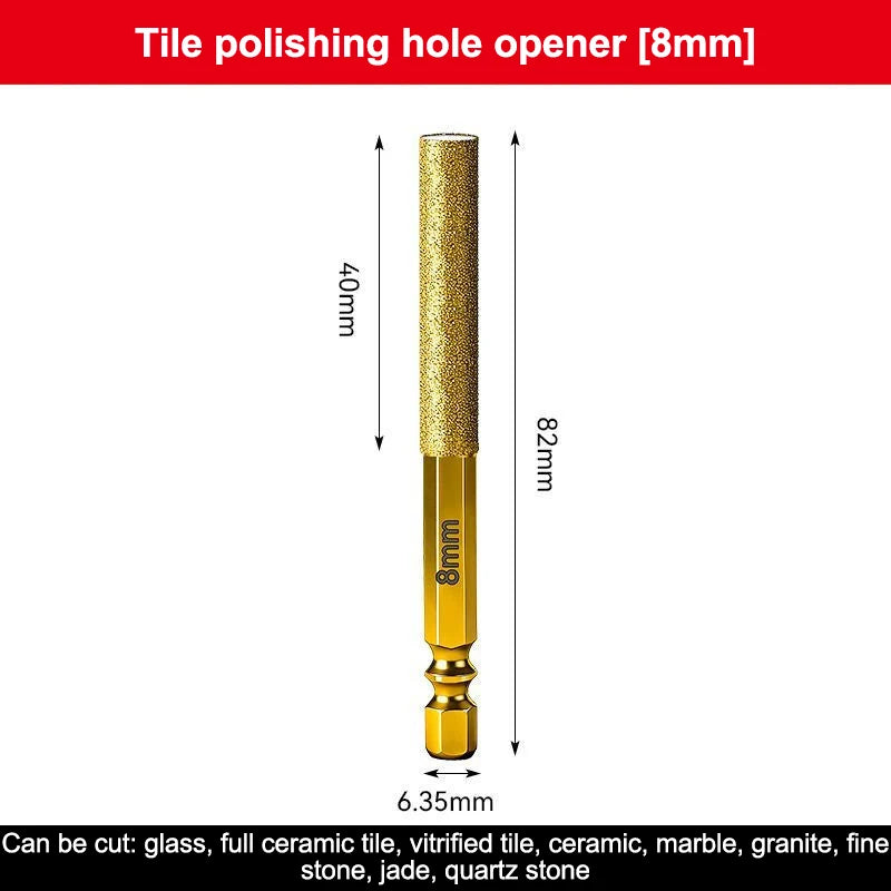 Diamond Core Drill Bits – Dry Drilling for Tile, Granite & Marble Diamond Core Drill Bits Axl 8MM