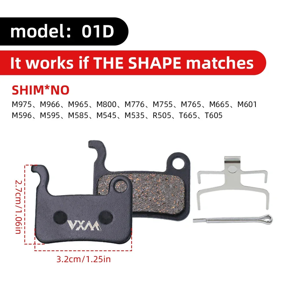 VXM MTB Hydraulic Disc Brake Pads – Semi-Metal, Quiet & Durable Disc Brake Pads Axl 01D