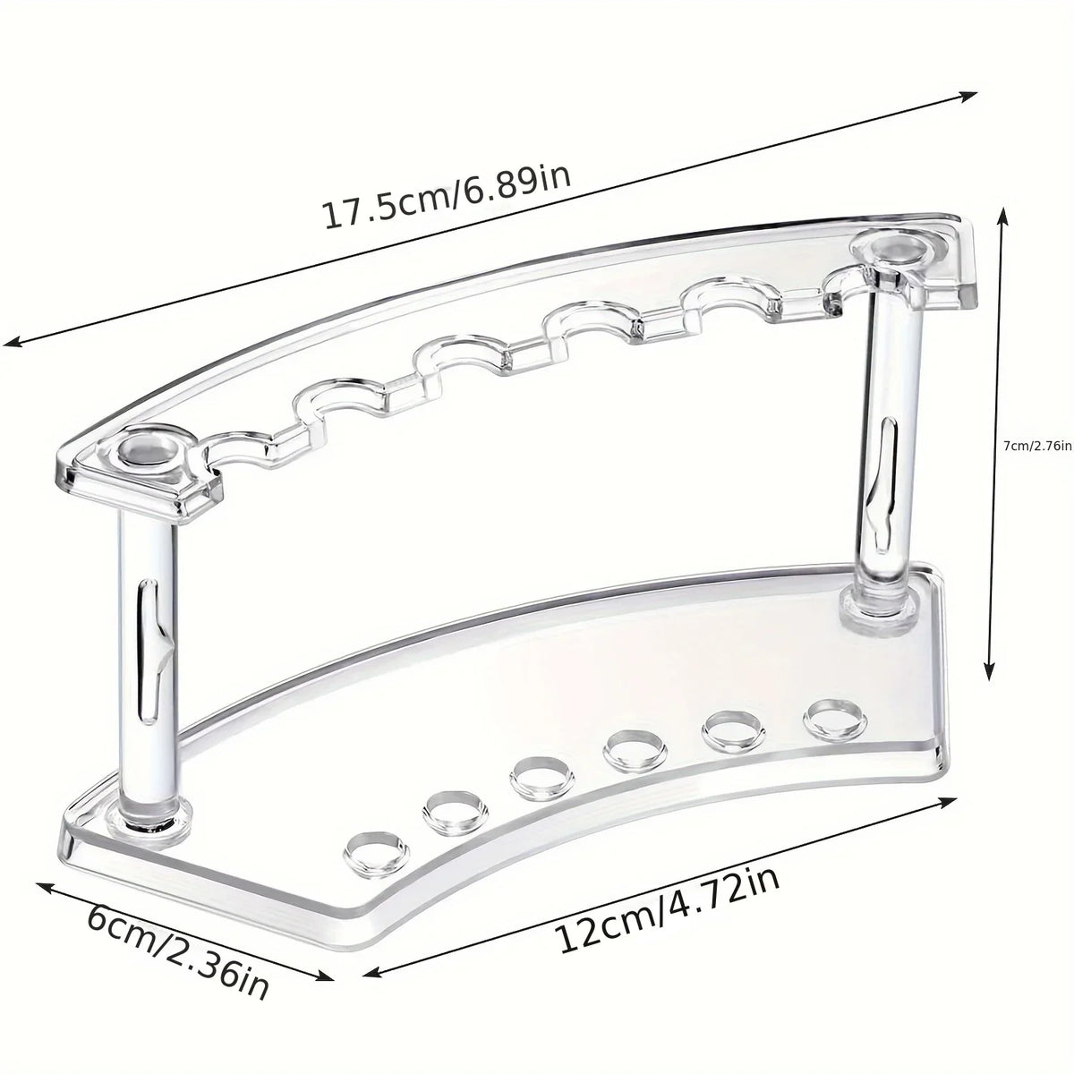 6-Slot Clear Acrylic Pen & Makeup Brush Holder | Desk Organizer Desk Organizer Axl