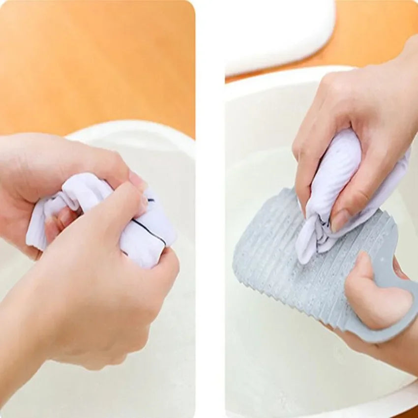 Mini Portable Washboard with Hook – Non-Slip Silicone Rubber Laundry Washboard Axl