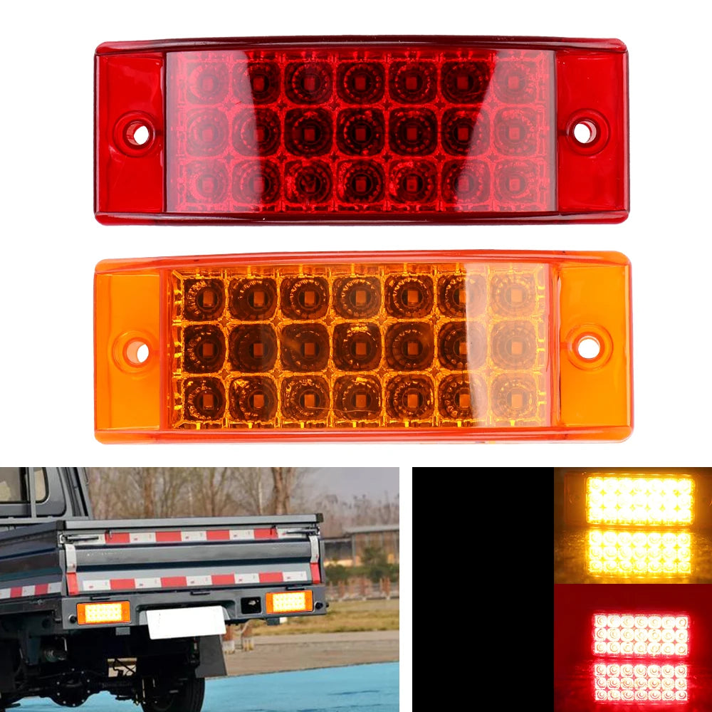 21 LED Flowing Tail Light Brake Indicator Lamp 12V 24V Truck LED Tail Light Axl