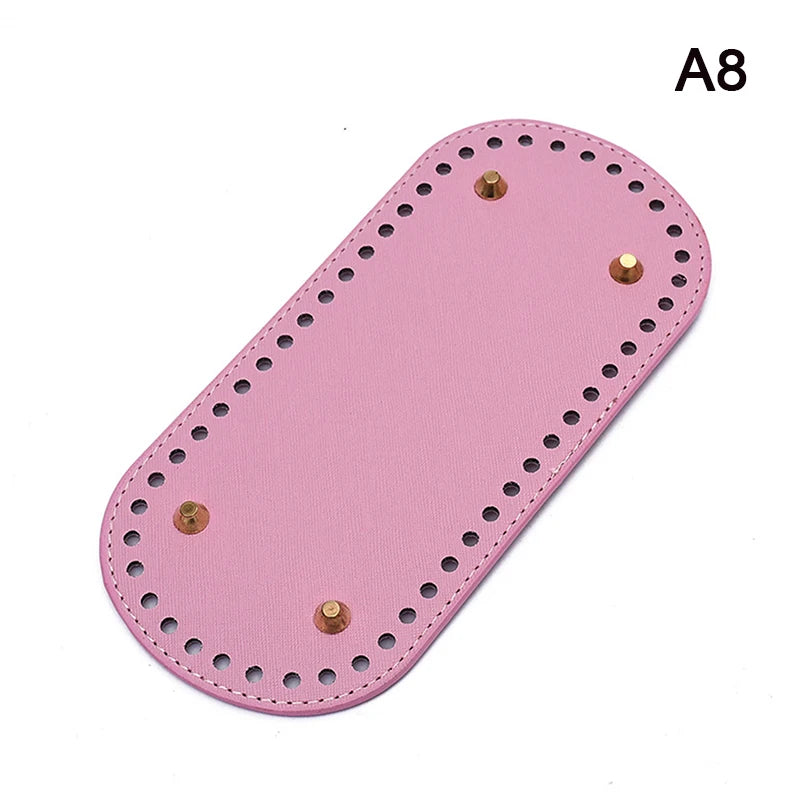 PU Leather Crochet Bag Base 22×10cm | DIY Knitted Bag Bottom Bag Base Insert Axl A8