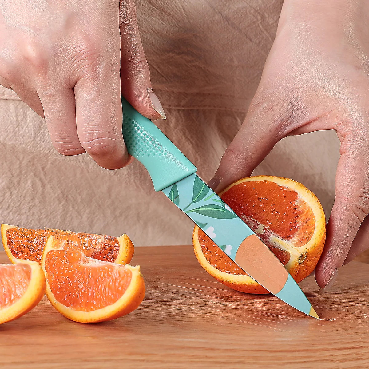 3-Piece Kitchen Knife Set – Stainless Steel Fruit Print Knives Kitchen Knife Set Axl