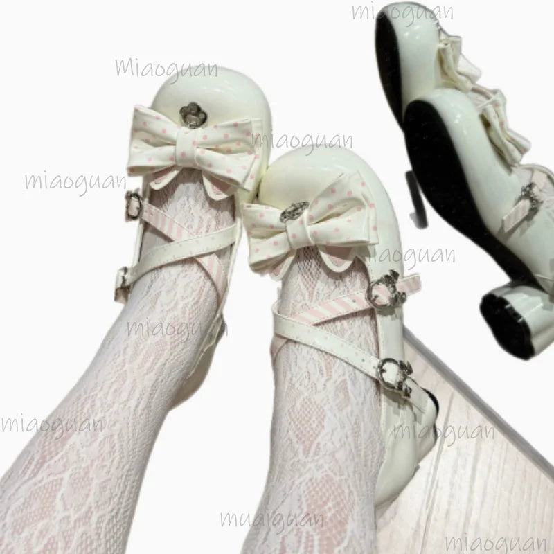 Japanese Mary Jane Heels – Bowknot Lolita Cosplay Women's Shoes Mary Jane Heels Axl