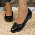 VKJF Women's Wedge Pumps – Pointed Toe Slip-On Casual Heels Women's Wedge Pumps Axl 35 black