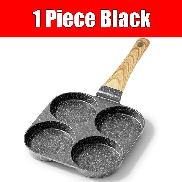 4-Cup Nonstick Granite Egg Pan – Omelette & Pancake Skillet Nonstick Egg Pan Axl 1 Piece Black