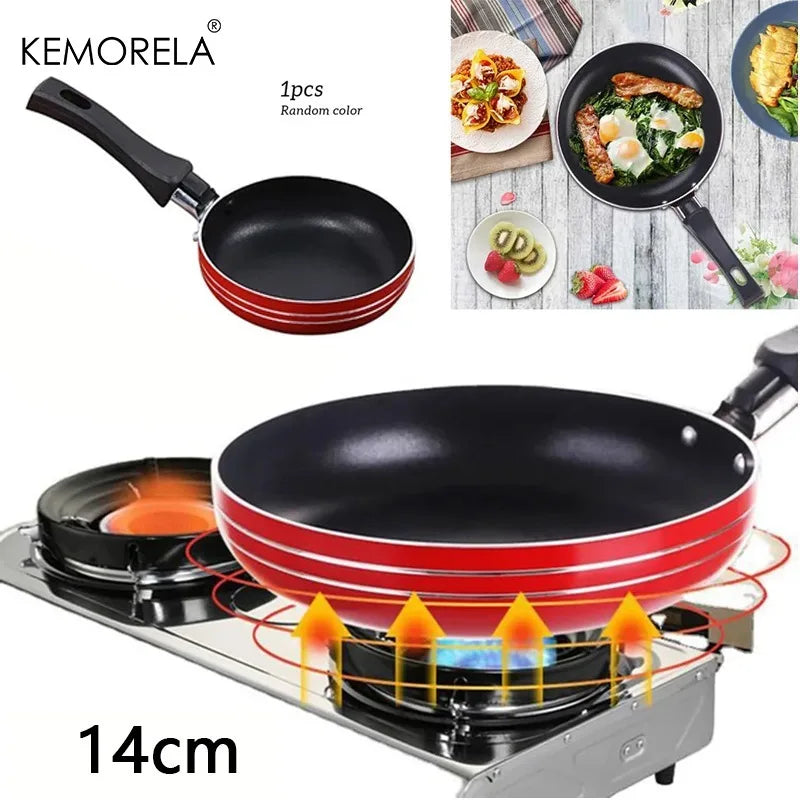 KEMORELA 14cm Mini Non-Stick Stainless Steel Frying Pan Mini Frying Pan Axl