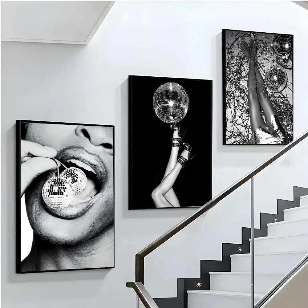 Disco Ball Party Print Poster – Modern Wall Sticker Art Decor Decorative Wall Poster Axl