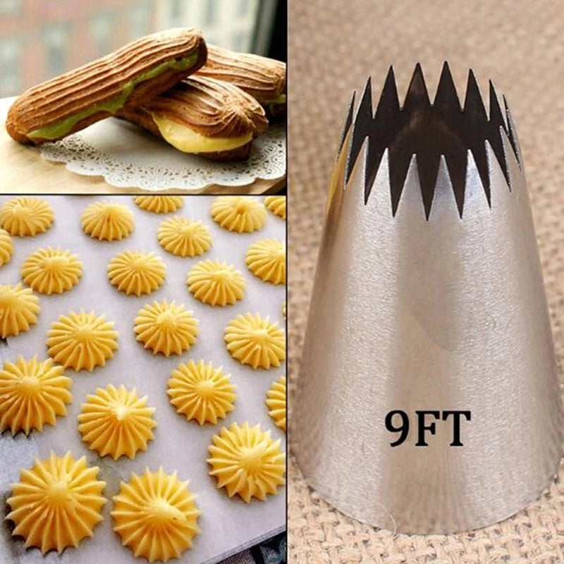 Stainless Steel Piping Nozzle – Cake & Ice Cream Icing Tip Cake Decorating Tip Axl