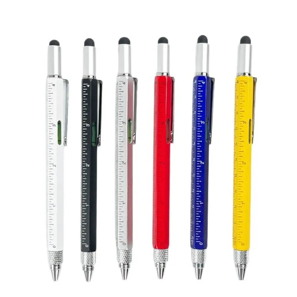 6-in-1 Metal Multi-Tool Pen – Spirit Level, Ruler & Ballpoint Multi-Tool Ballpoint Pen Axl