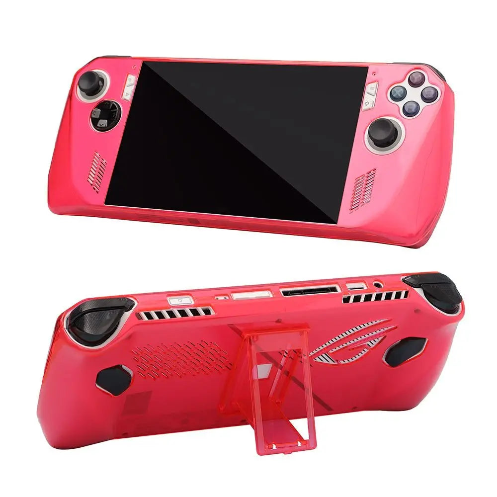 ROG Ally Shockproof Case with Kickstand | Full Coverage Shell Console Protective Case Axl Transparent Red