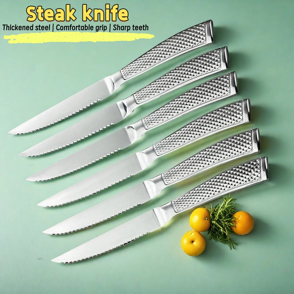 4-Inch Serrated Steak Knife – Mirror Stainless Steel Hollow Handle Steak Knife Axl