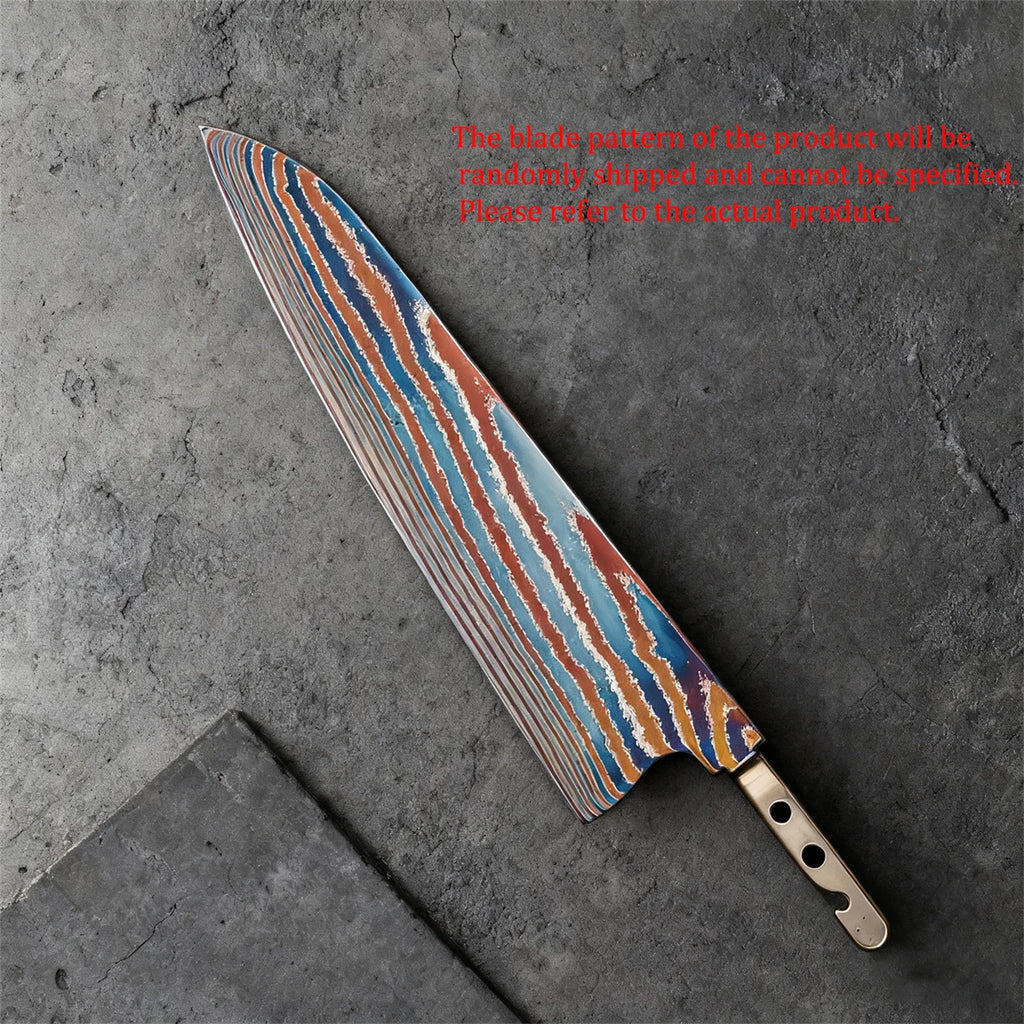 Hand Forged Damascus Timascus Blank Blade Chef Knife – No Handle Blank Blade Knife Axl Chef Knife