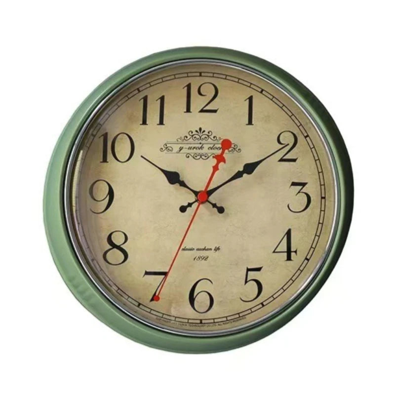 Vintage Shabby Chic Large Wall Clock – Silent Retro Home Decor Decorative Wall Clock Axl
