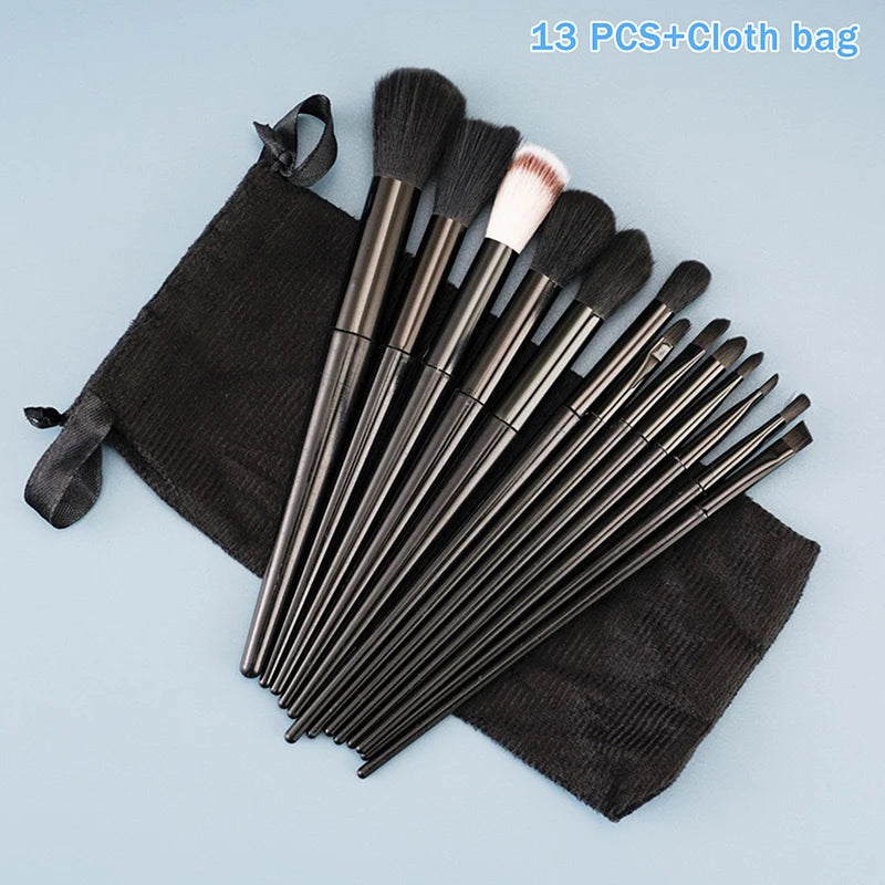 8/13 PCS Makeup Brush Set – Foundation, Powder & Eyeshadow Makeup Brush Set Axl A4