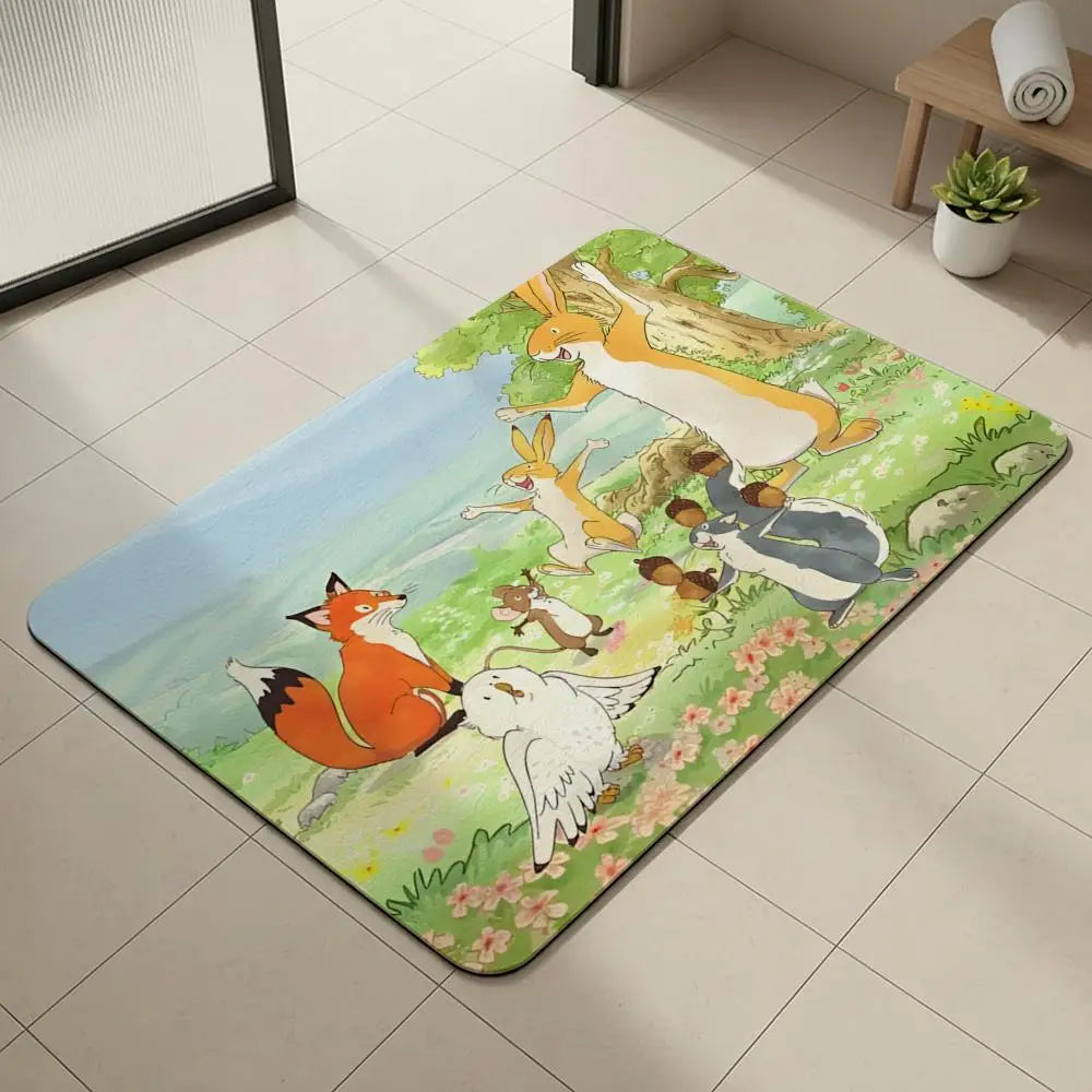 Peter Rabbit Diatomite Bath Mat – Quick Dry & Non-Slip Diatomite Bath Mat Axl White4 30x45cm
