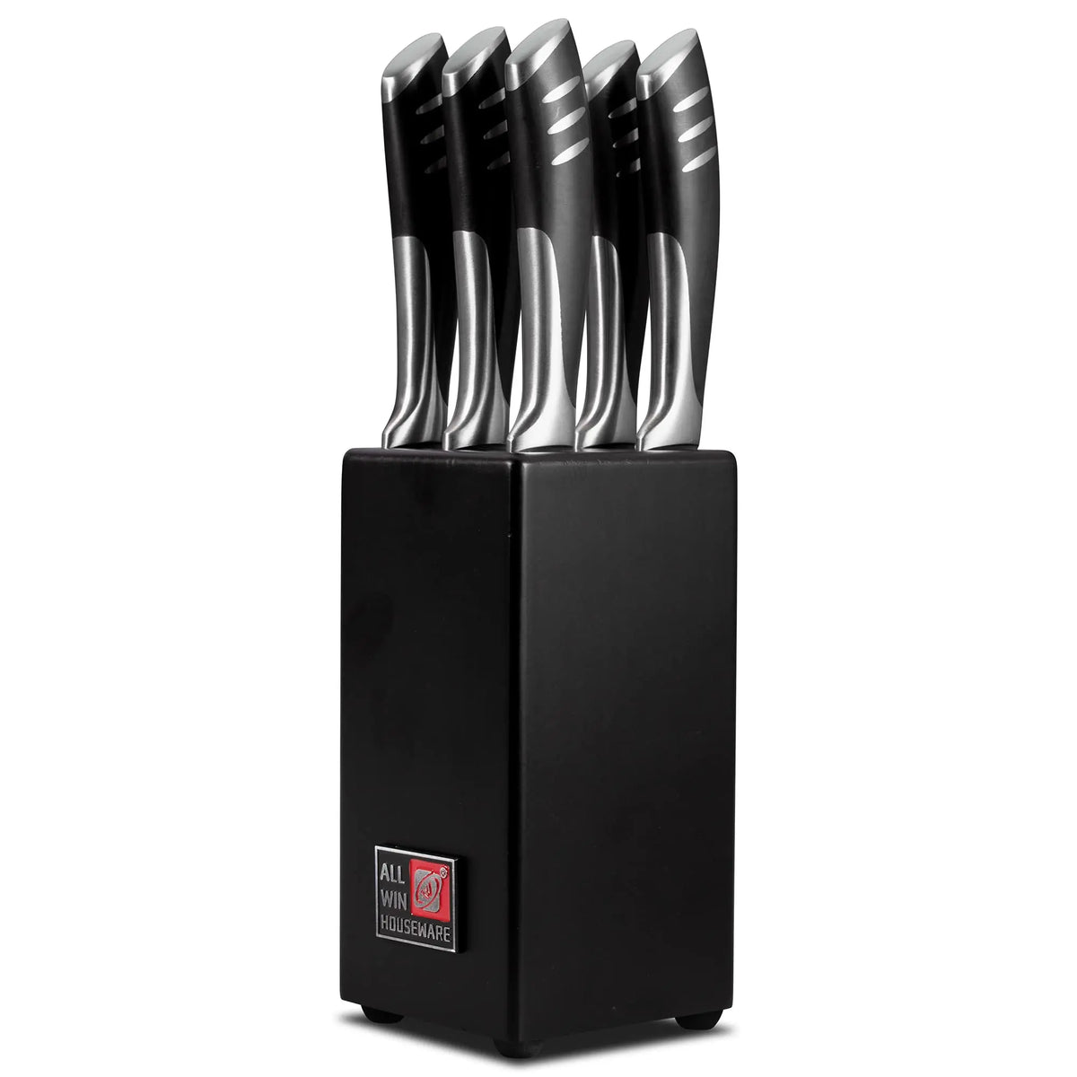6-Piece Steak Knife Block Set | High Carbon Stainless Steel Steak Knife Set Axl Black solid wood China Mainland