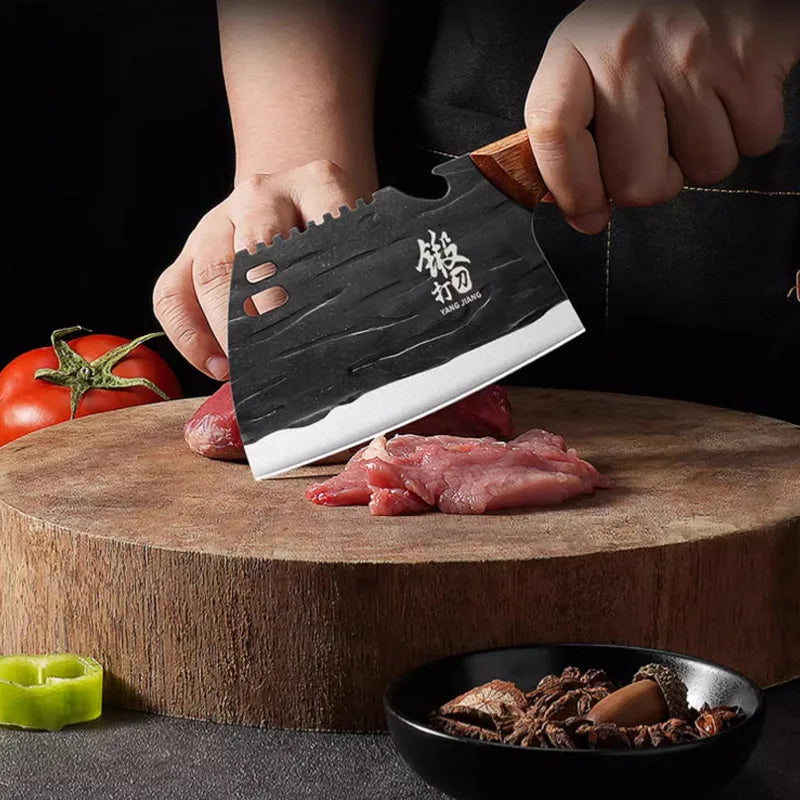 PLYS Forged Stainless Steel Chef Knife – Solid Wood Handle Chef Knife Axl