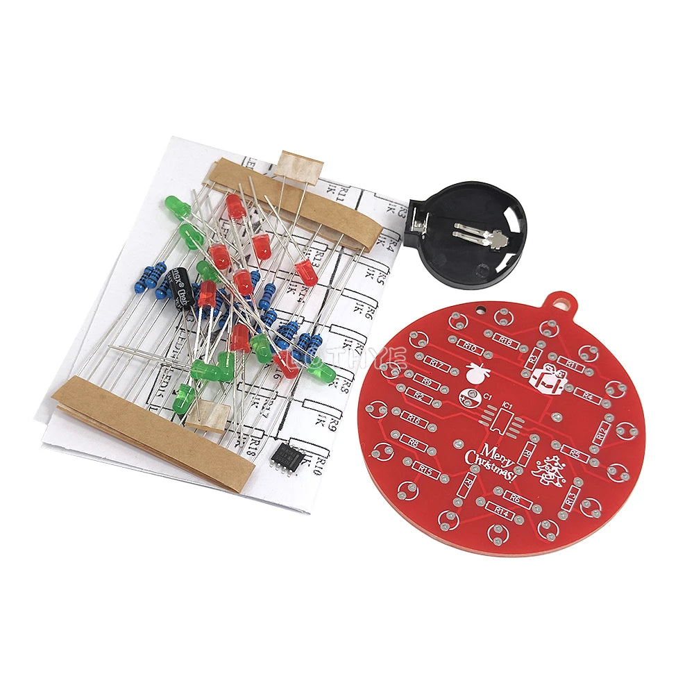 NE555 Christmas Tree DIY Soldering Kit – Flashing LED Lights DIY Soldering Kit Axl