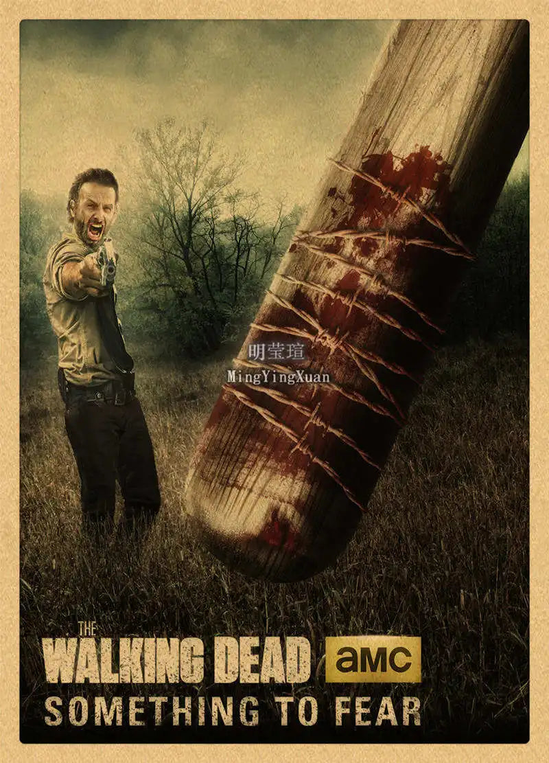 Walking Dead Vintage Kraft Paper Poster | Retro Wall Art Decor Wall Art Poster Axl 16 30x20cm