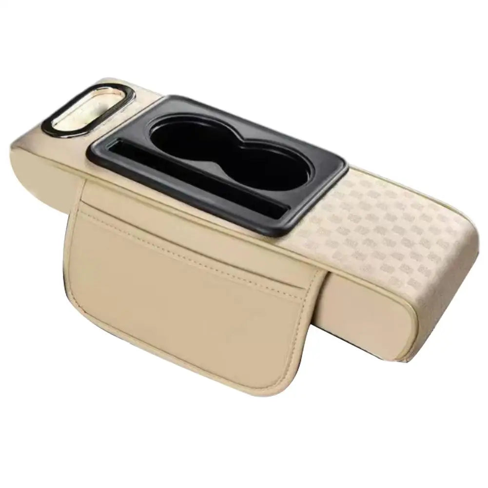 Car Armrest Cushion with Cup Holder & Tissue Pocket | Universal Car Armrest Cushion Axl E