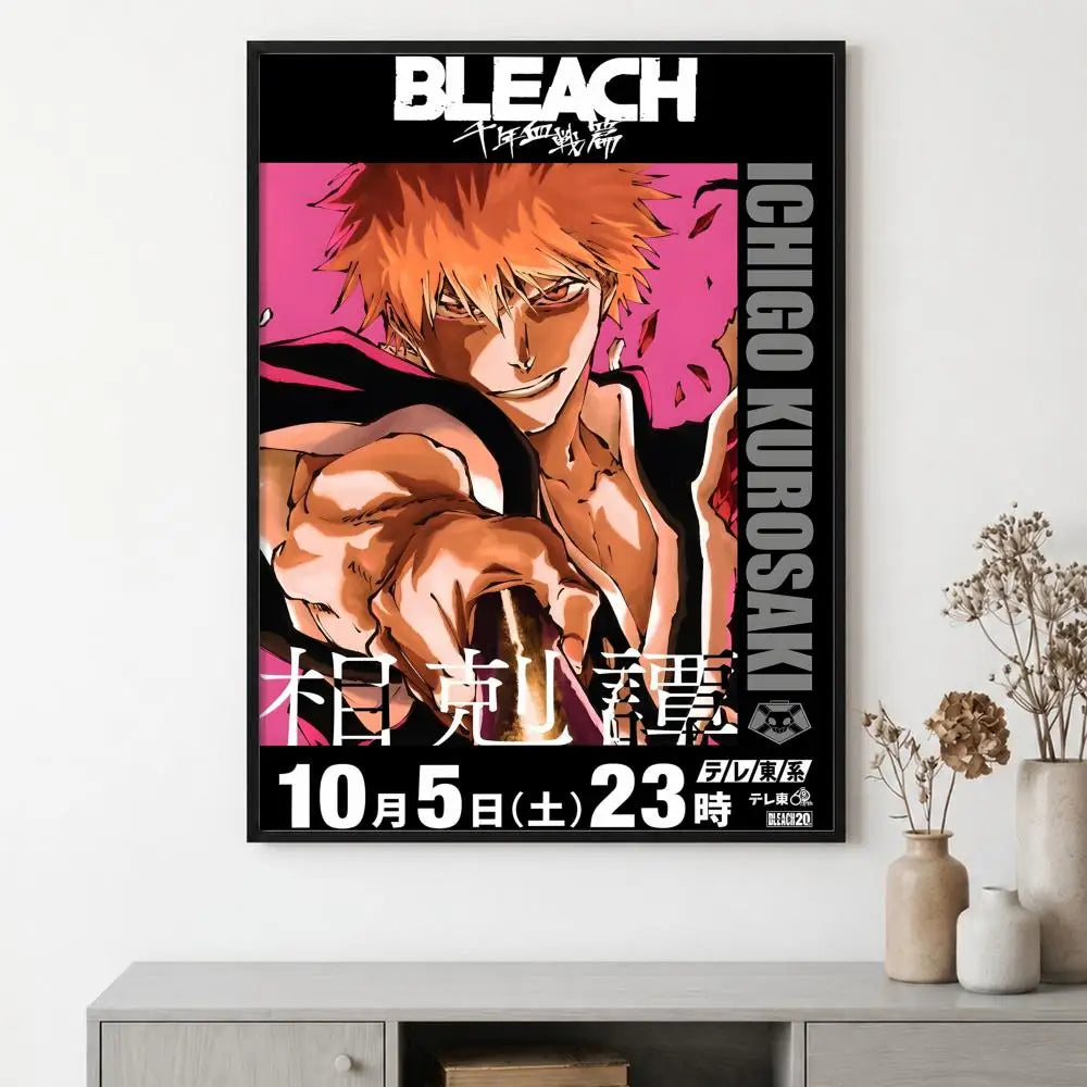 Bleach Anime Poster – HD Waterproof Sticky Wall Art Decor Anime Wall Poster Axl