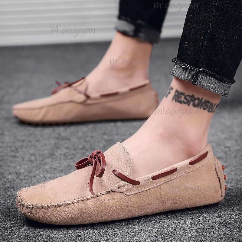 Men's Slip-On Suede Loafers – Soft Sole Casual Shoes Size 38–49 Men's Loafers Axl