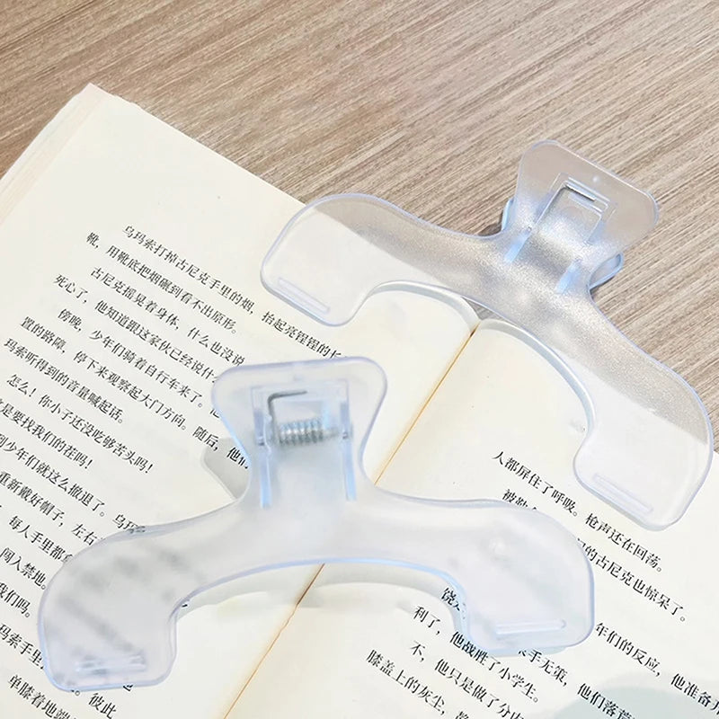 Frosted Transparent Book Page Holder Clip & Desk Memo Clip Book Page Holder Axl