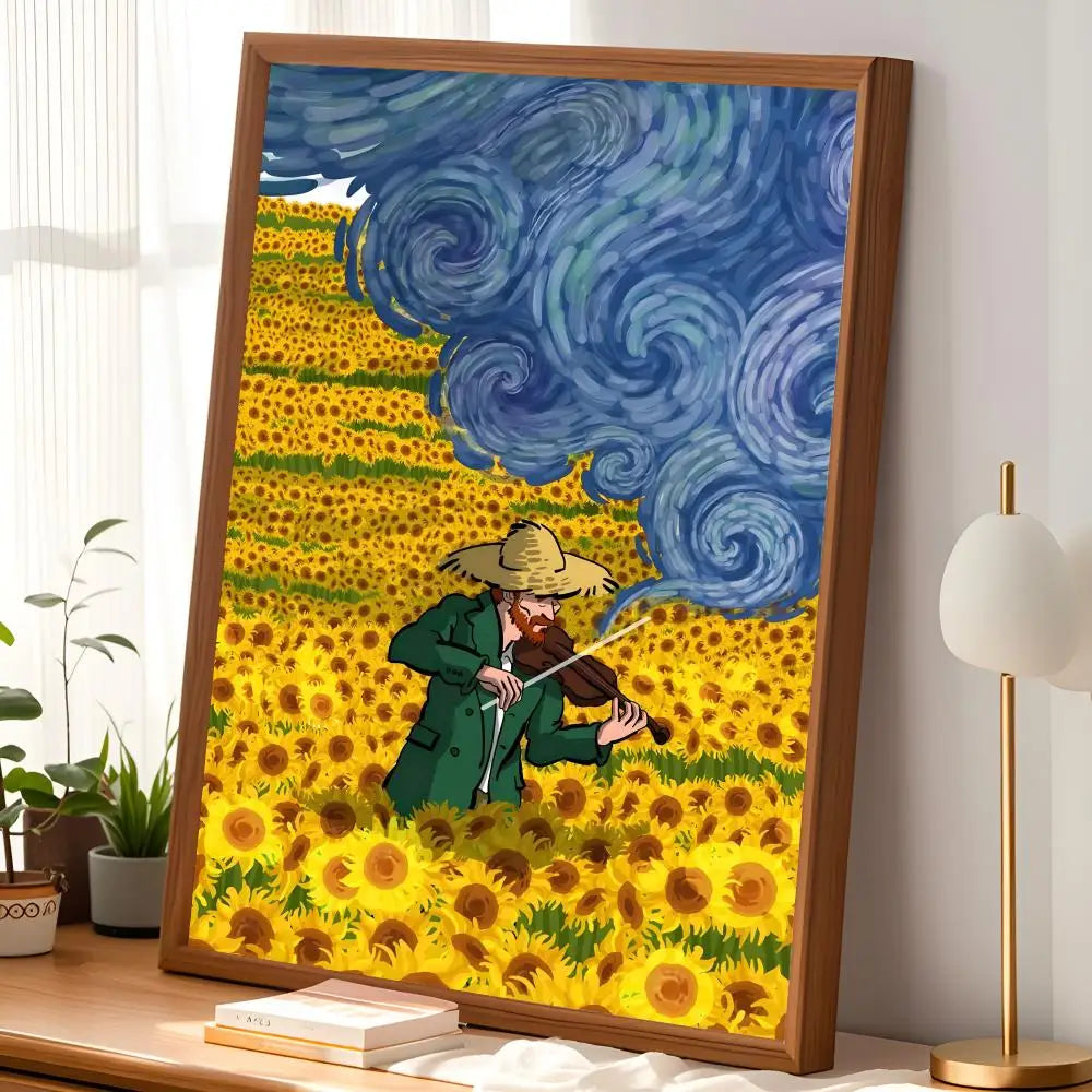 Vincent van Gogh Self-Stick HD PVC Wall Art Poster | Waterproof Wall Art Poster Axl