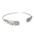 Angel Wings Silver Open Bangle Bracelet – Adjustable Women's Cuff Bangle Bracelet Axl 1PC