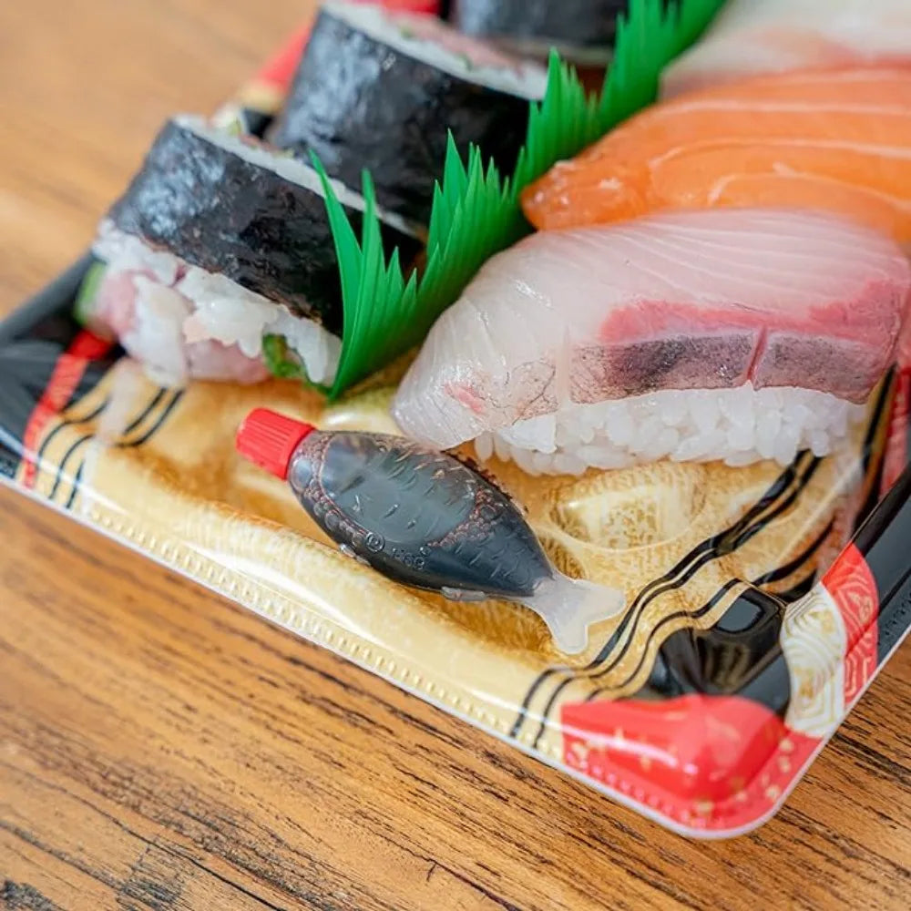 10-Pack Fish-Shaped Soy Sauce Bottles – Mini Sushi Containers Mini Sauce Bottles Axl