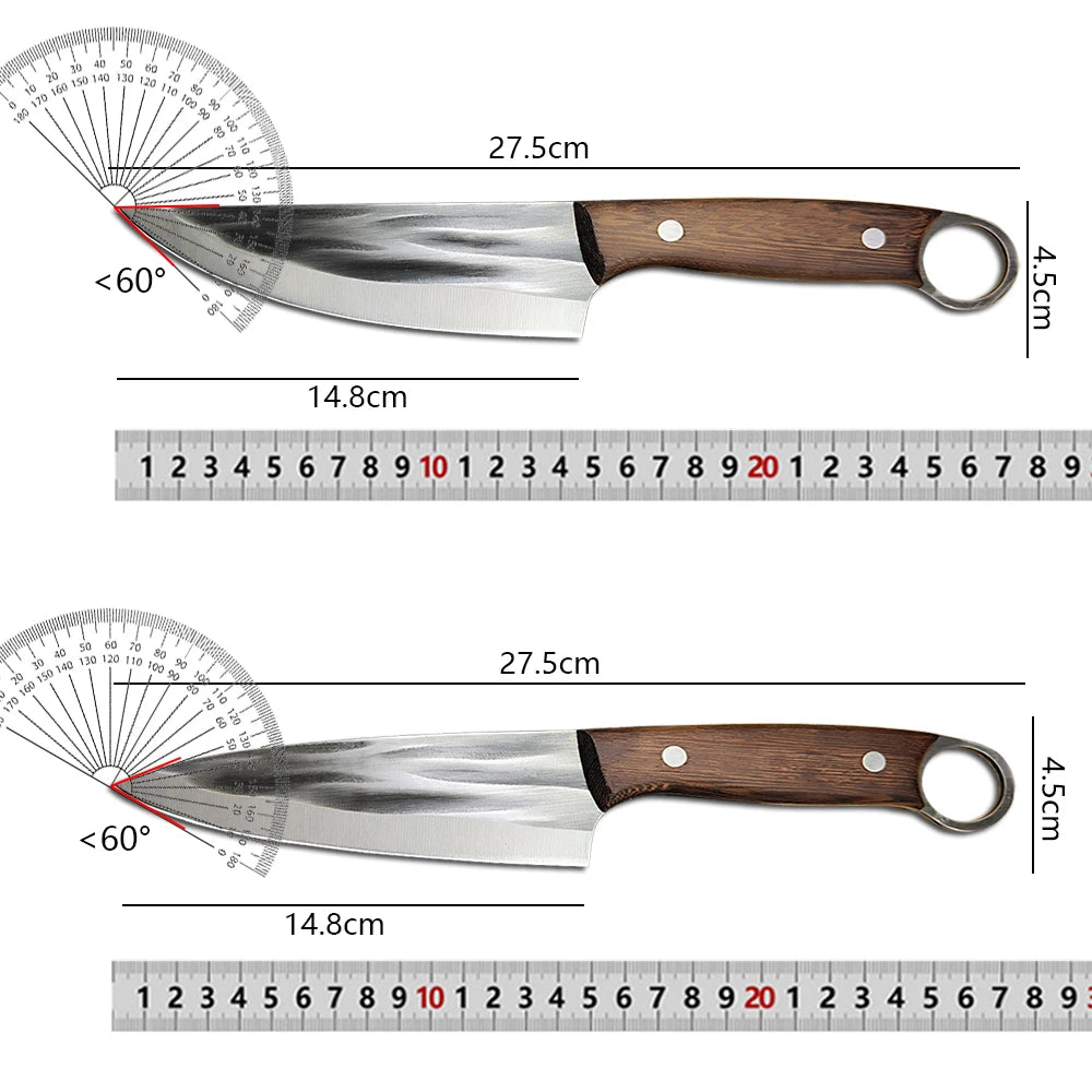Hand Forged Full Tang Kitchen Chef Knife – Wenge Wood Handle Chef Kitchen Knife Axl