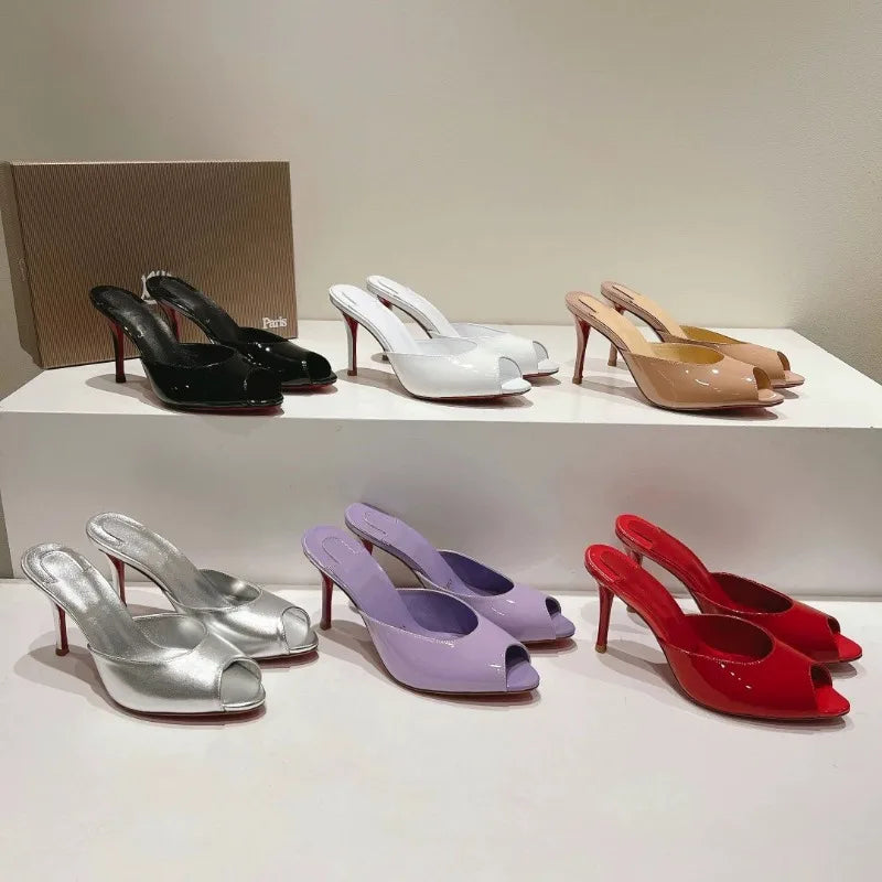 Women's Open Toe Stiletto Pumps – Ultra High Heel Slingbacks Stiletto Heel Pumps Axl
