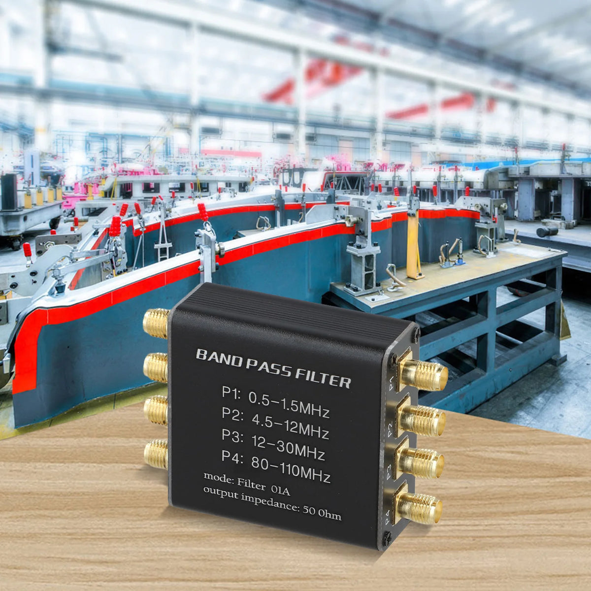 4-Pass Aluminum RF Pre-Filter for Malachite SDR Radio | 300MHz RF Pre-Filter Axl