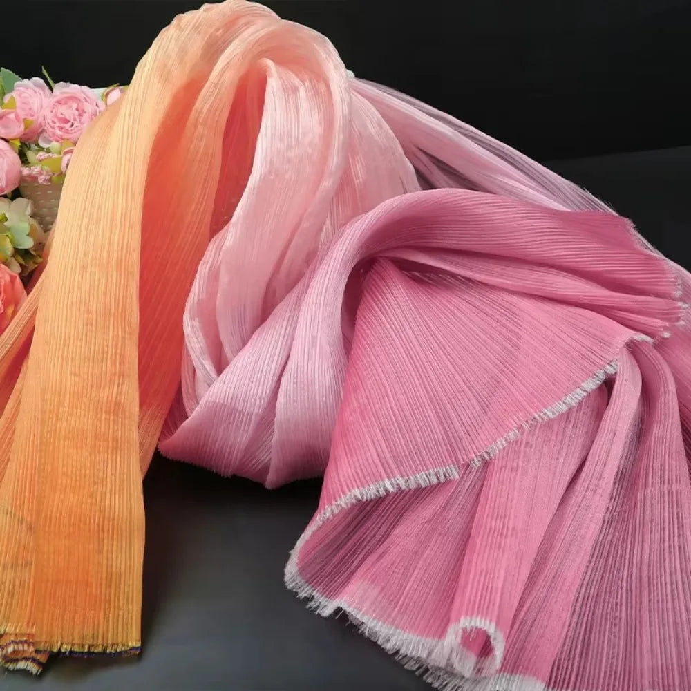 Gradient Pleated Organza Mesh Fabric – DIY Wedding Decor Organza Mesh Fabric Axl