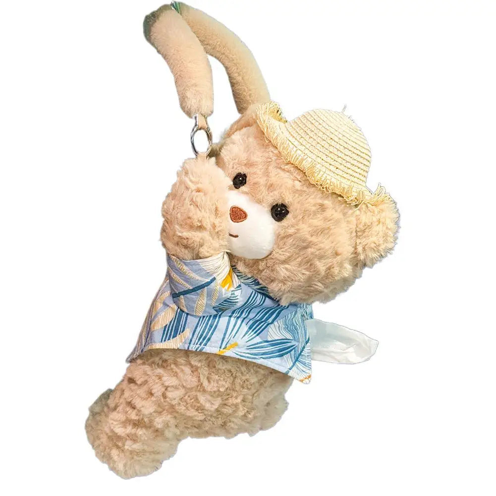 Cute Bear Plush Car Tissue Box Holder – Car & Home Decor Plush Tissue Box Holder Axl B