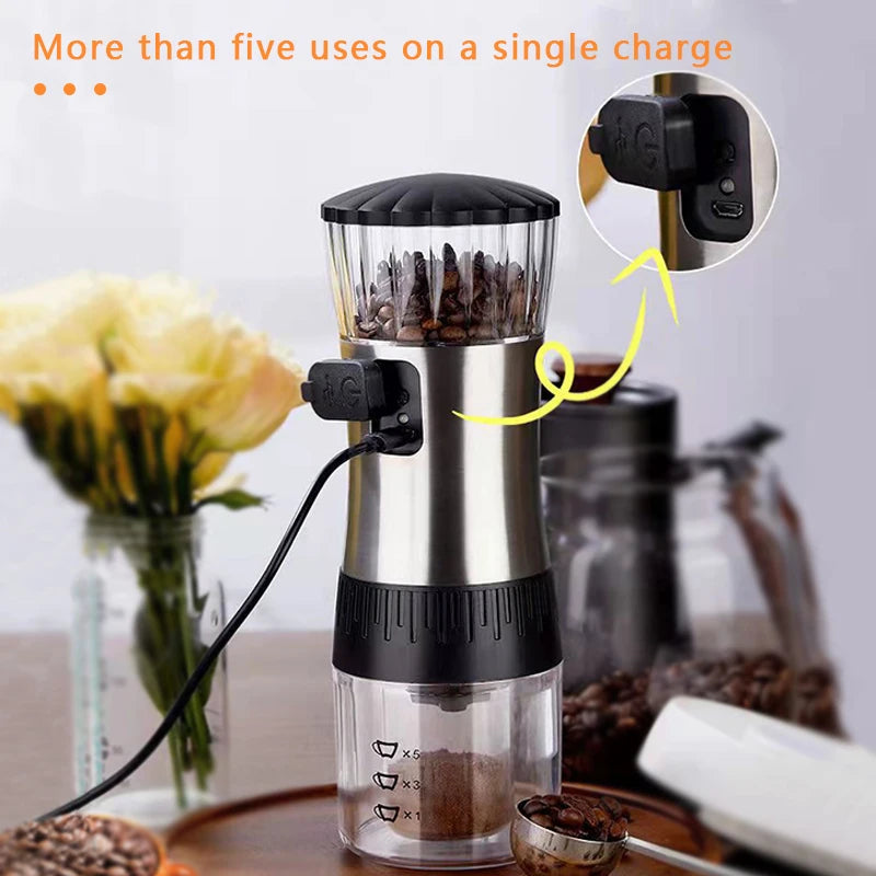 BALASHOV Electric Burr Coffee Grinder USB Rechargeable Electric Coffee Grinder Axl